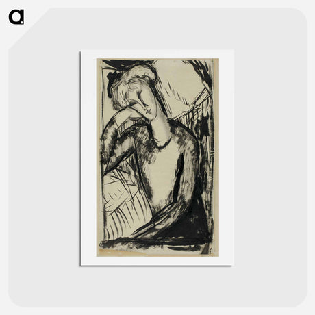 アートポストカード-Portrait of a Young Woman - アメデオ モディリアーニ Postcard.