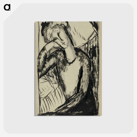 アートポストカード-Portrait of a Young Woman - アメデオ モディリアーニ Postcard.