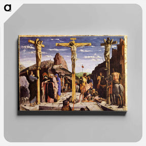 アートパネル-Calvary, central predella panel from the St. Zeno of Verona altarpiece - アンドレア マンテーニャ Canvas.