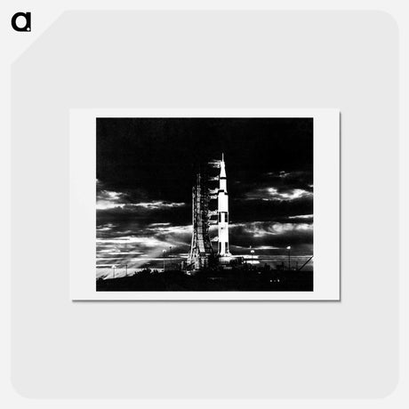 アートポストカード-Apollo 17 - アポロ月面着陸 Postcard.