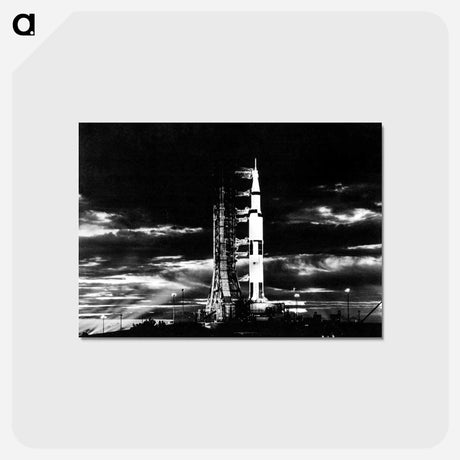アートポストカード-Apollo 17 - アポロ月面着陸 Postcard.