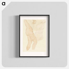 アートポスター-Studieblad met twee vrouwen die hun hemd uittrekken - オーギュスト ロダン Poster.