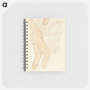 アートメモ帳-Studieblad met twee vrouwen die hun hemd uittrekken - オーギュスト ロダン Memo.
