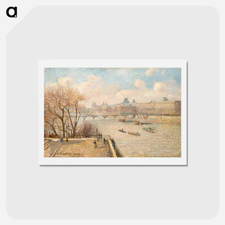アートポストカード-The Louvre from the Pont Neuf - カミーユ ピサロ Postcard.