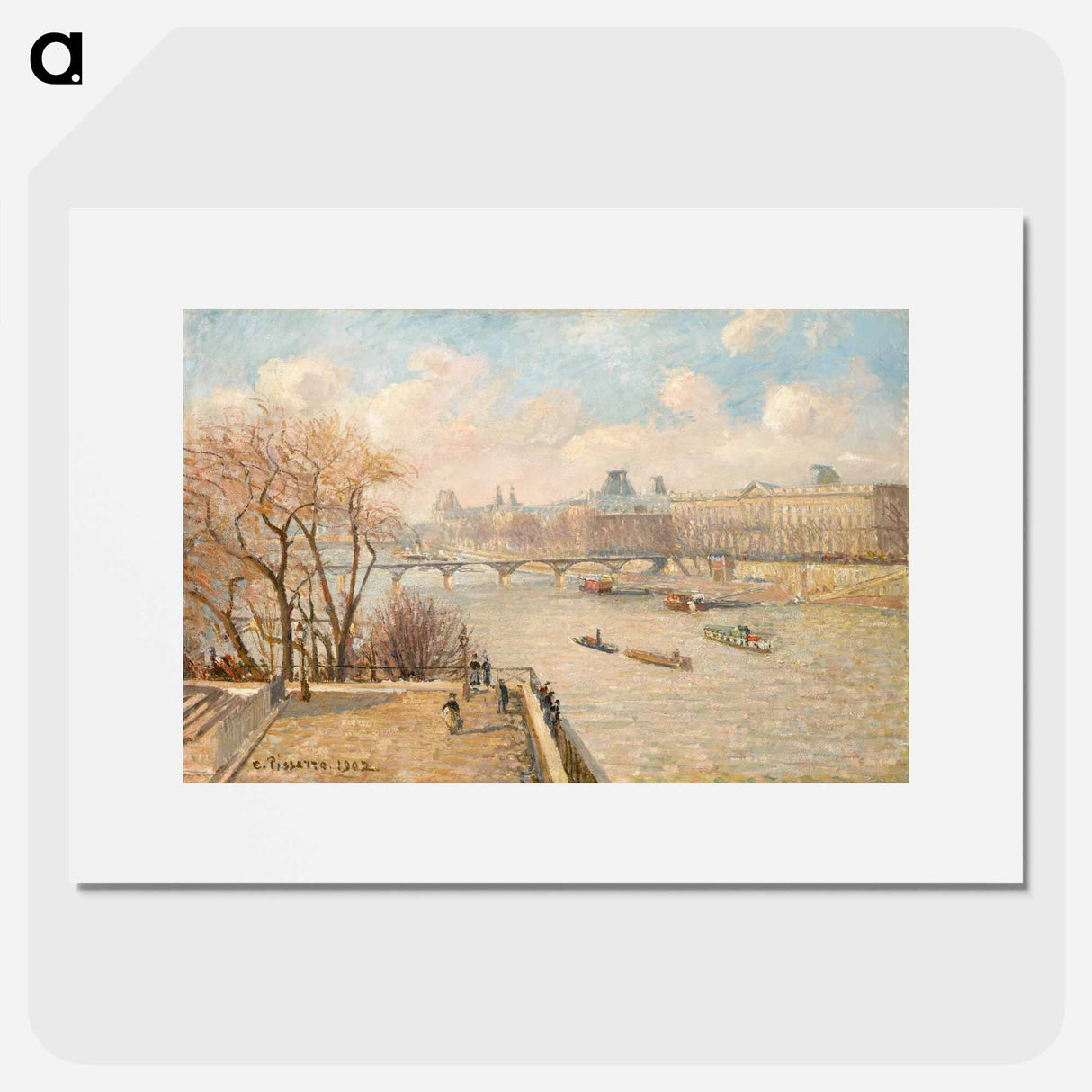 The Louvre from the Pont Neuf - Camille Pissarro Poster.