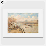 The Louvre from the Pont Neuf - カミーユ ピサロ Poster.