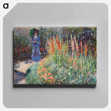 Rounded Flower Bed - Claude Monet Canvas.