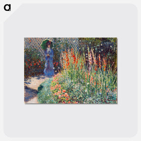 アートポストカード-Rounded Flower Bed - クロード モネ Postcard.