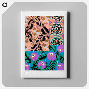 アートパネル-Suggestions pour étoffes et tapis: 60 motifs en couleur - E.A.セギー Canvas.