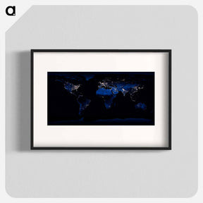 アートポスター-Earth at Night
 - 上空からの地球 Poster.