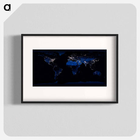 アートポスター-Earth at Night
 - 上空からの地球 Poster.