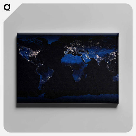 アートパネル-Earth at Night
 - 上空からの地球 Canvas.