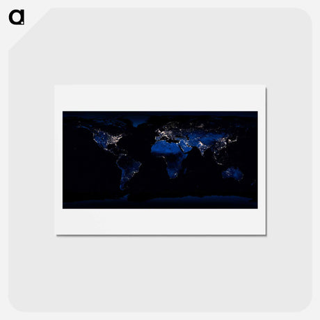 アートポストカード-Earth at Night
 - 上空からの地球 Postcard.