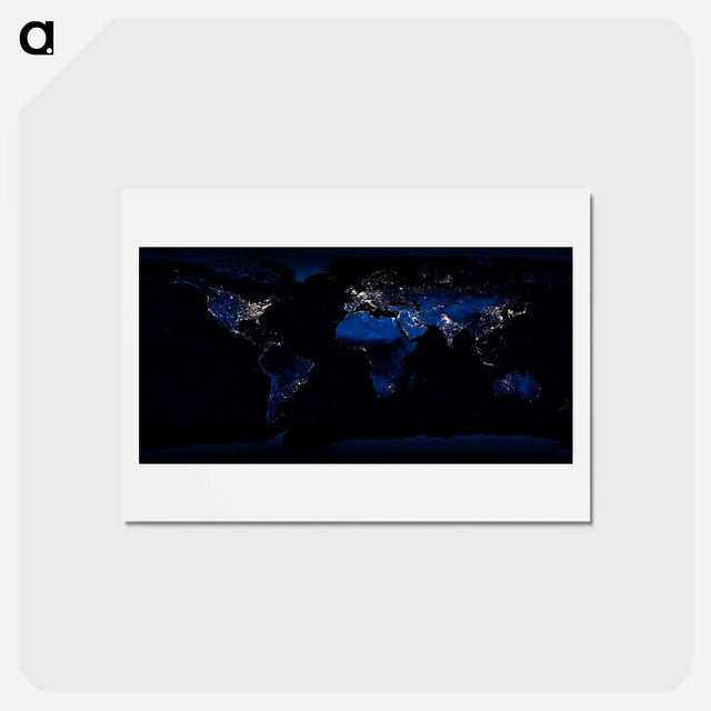 アートポストカード-Earth at Night
 - 上空からの地球 Postcard.