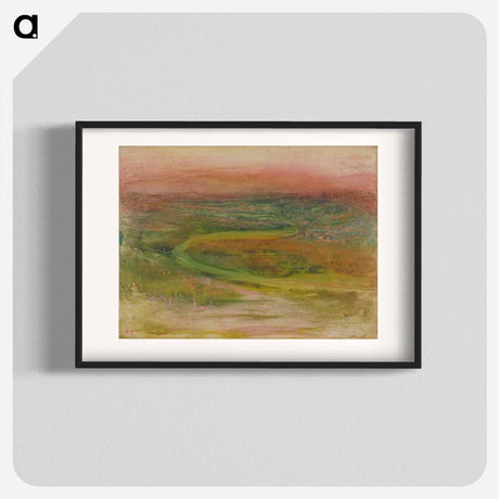 アートポスター-S-shaped path in an abstracted landscape - エドガー ドガ Poster.