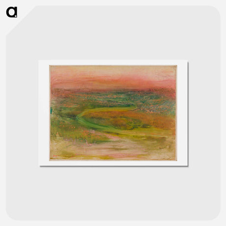 アートポストカード-S-shaped path in an abstracted landscape - エドガー ドガ Postcard.