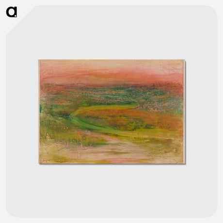 アートポストカード-S-shaped path in an abstracted landscape - エドガー ドガ Postcard.