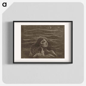 アートポスター-On the Waves of Love - エドヴァルド ムンク Poster.
