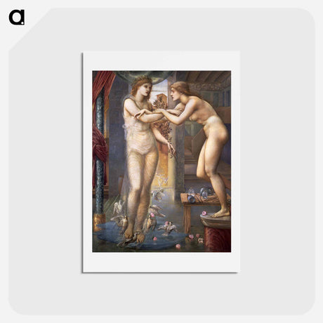 アートポストカード-Pygmalion and the Image - The Godhead Fires - エドワード バーン ジョーンズ Postcard.