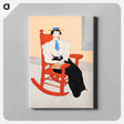 アートパネル-Young Woman Seated in a Red Rocking Chair - エドワード ペンフィールド Canvas.