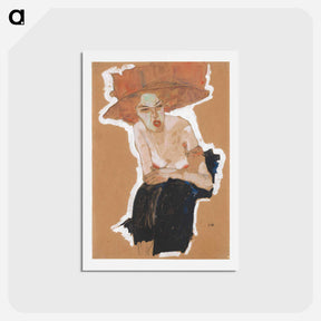 アートポストカード-Die Hämische - エゴン シーレ Postcard.