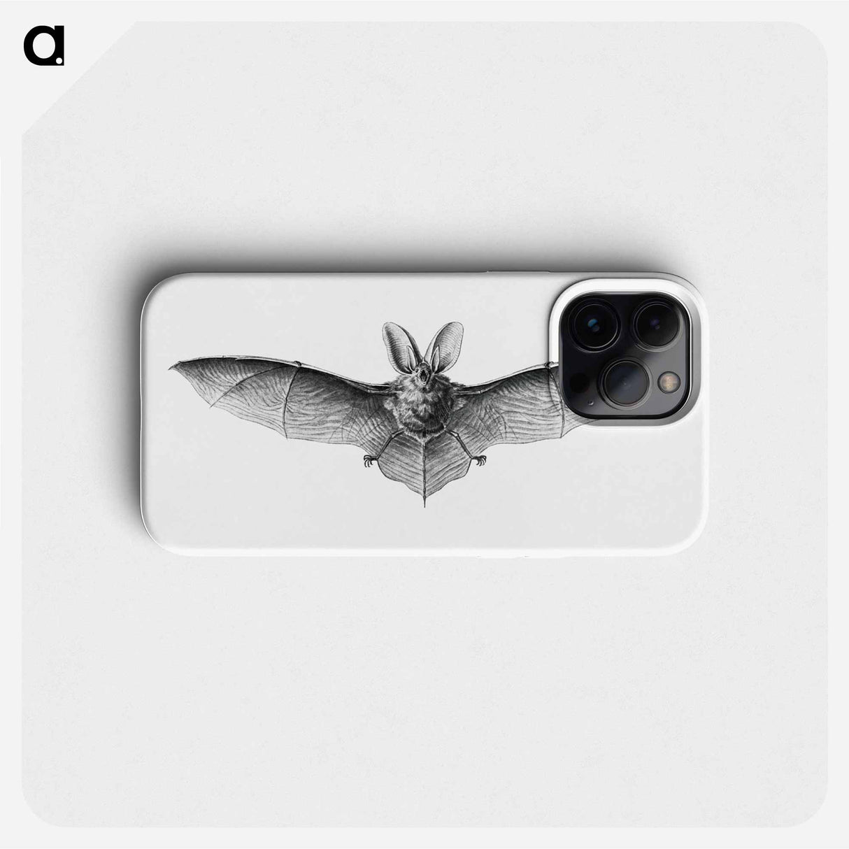 Vintage bat illustration on white background - エルンスト ヘッケル Phone Case.