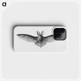 Vintage bat illustration on white background - エルンスト ヘッケル Phone Case.