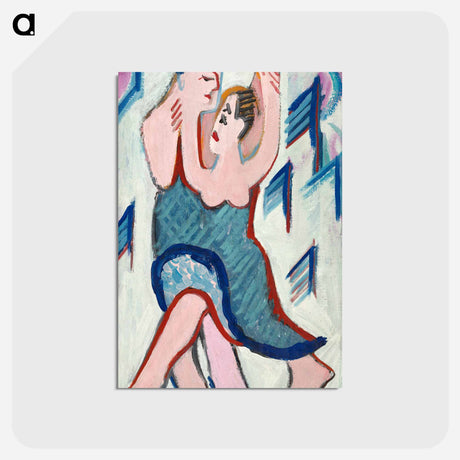 アートポストカード-Dancing Couple in the Snow - エルンスト ルートヴィヒ キルヒナー Postcard.