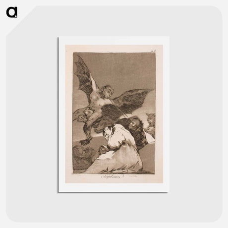 アートポストカード-They blow into their ears - フランシスコ デ ゴヤ Postcard.