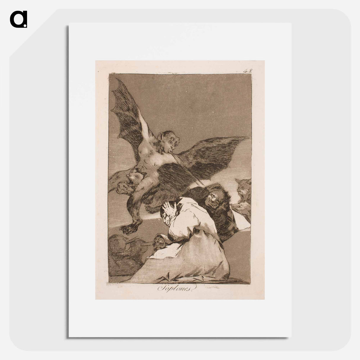 They blow into their ears - Francisco de Goya Poster.