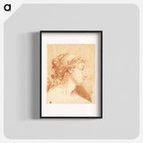 Head of Girl in Profile to Right - フランソワ ブーシェ Poster.