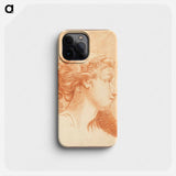 Head of Girl in Profile to Right - Francois Boucher Phone Case.