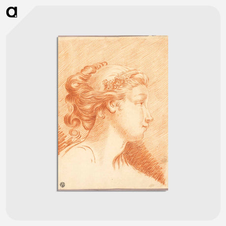 アートポストカード-Head of Girl in Profile to Right - フランソワ ブーシェ Postcard.