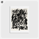 アートポストカード-Birth of the Wolves - フランツ マルク Postcard.