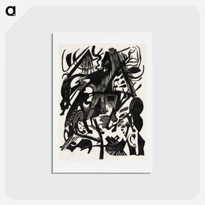 アートポストカード-Birth of the Wolves - フランツ マルク Postcard.
