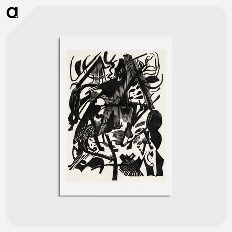 アートポストカード-Birth of the Wolves - フランツ マルク Postcard.