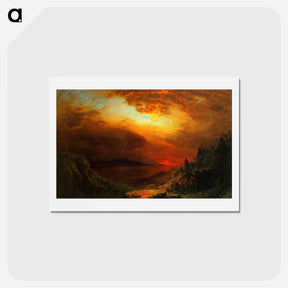 アートポストカード-Twilight, Mount Desert Island, Maine - フレデリック エドウィン チャーチ Postcard.