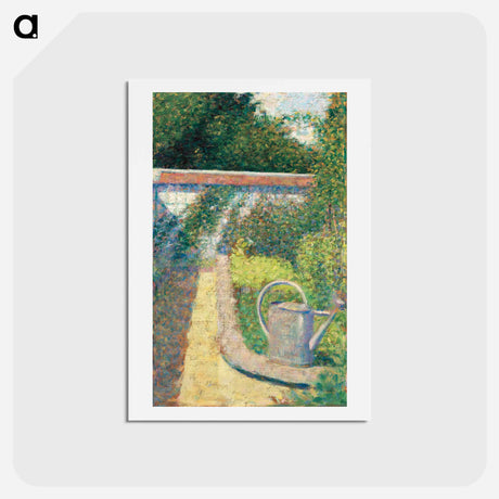 アートポストカード-The Watering Can–Garden at Le Raincy - ジョルジュ スーラ Postcard.