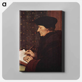 アートパネル-Portrait of Desiderius Erasmus - ハンス ホルバイン Canvas.