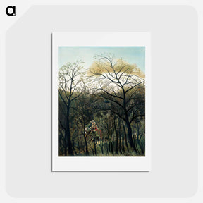 アートポストカード-Rendezvous in the Forest - アンリ ルソー Postcard.