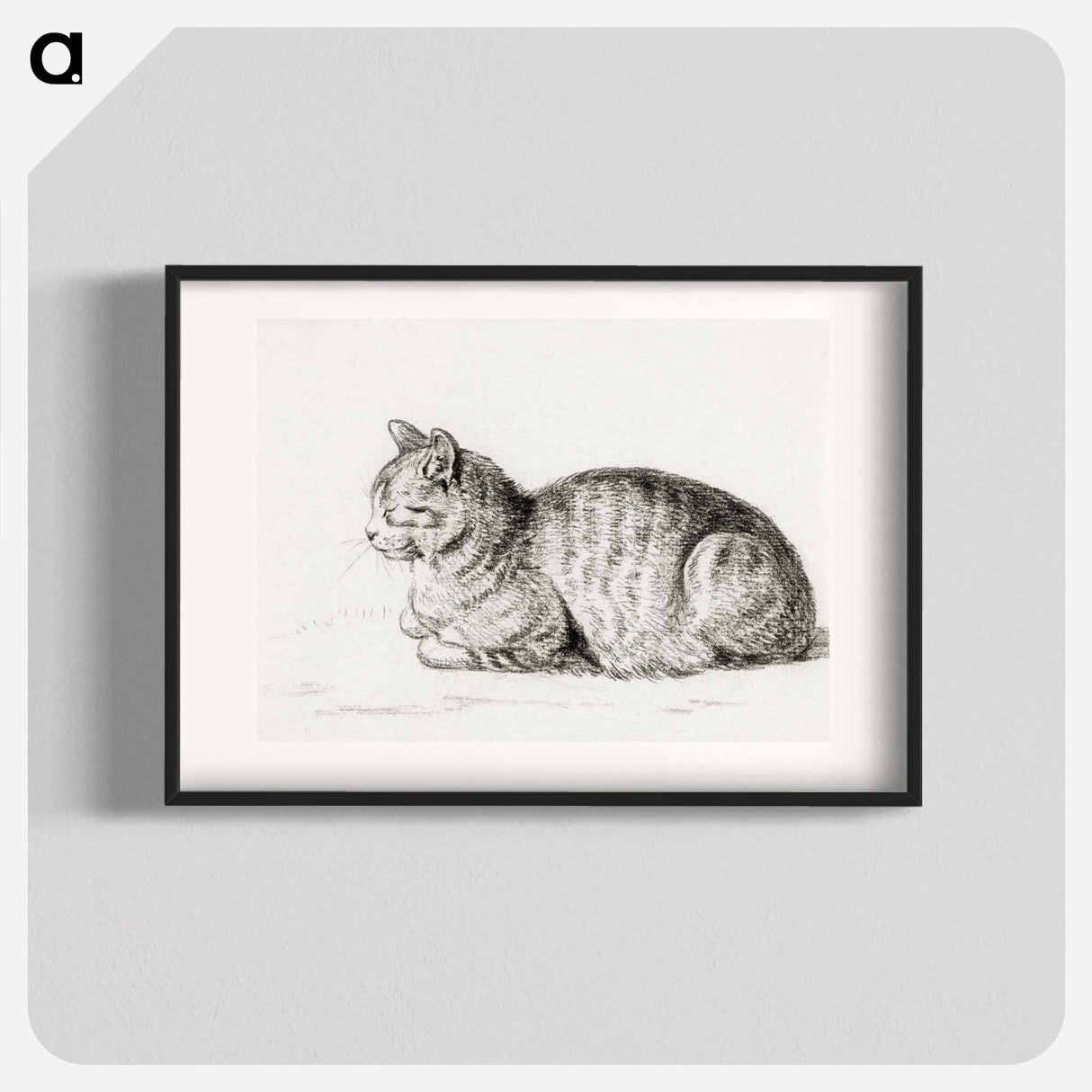Lying cat - Jean Bernard Poster.