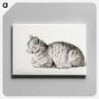 アートパネル-Lying cat - ジャン ベルナール Canvas.