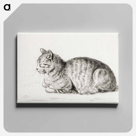 アートパネル-Lying cat - ジャン ベルナール Canvas.