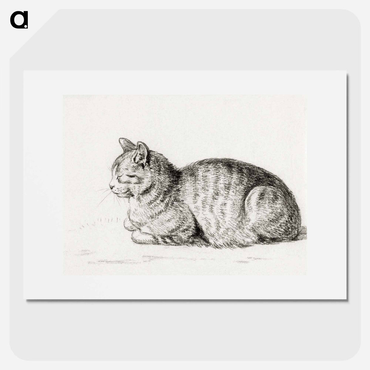 Lying cat - Jean Bernard Poster.