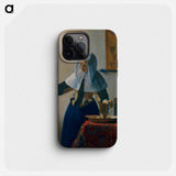 Young Woman with a Water Pitcher - ヨハネス フェルメール Phone Case.