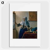 Young Woman with a Water Pitcher - Johannes Vermeer Poster.