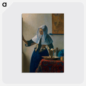 アートポストカード-Young Woman with a Water Pitcher - ヨハネス フェルメール Postcard.