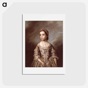アートポストカード-Portrait of Rebecca Watson - ジョシュア レノルズ Postcard.