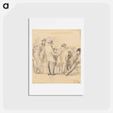 アートポストカード-Group of Men, New York
 - ジュール パスキン Postcard.