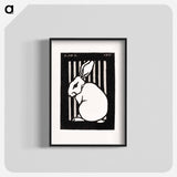 Sitting rabbit - Julie de Graag Poster.